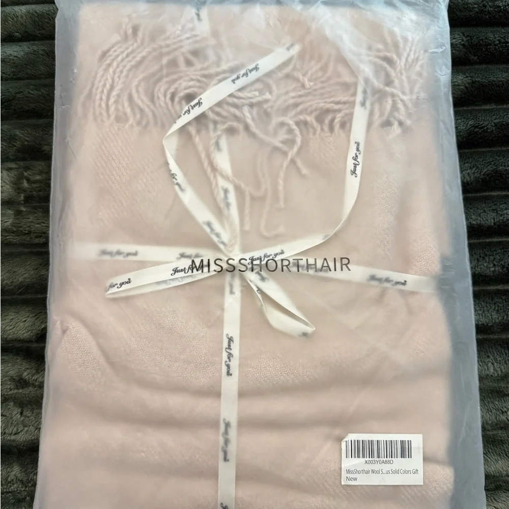 Shorthair Tan Fringe Scarf/Shawl
